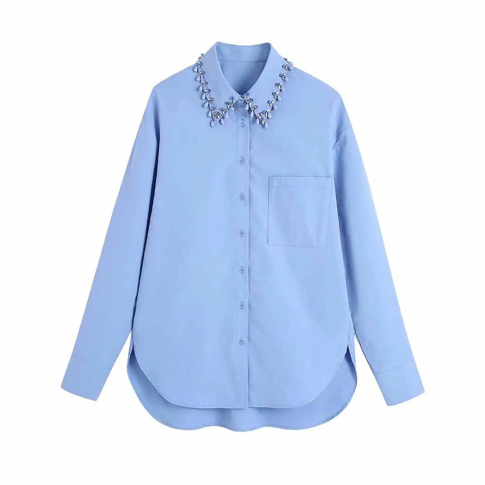 ZATRHMBM Female clothing Long Sleeve blouse single-breasted lapel Elegant Woman Shirt Poplin Fashion Woman Blouses 2022
ZATRHMBM Female clothing Long Sleeve blouse single-breasted lapel Elegant Woman Shirt Poplin Fashion Woman Blouses 2022