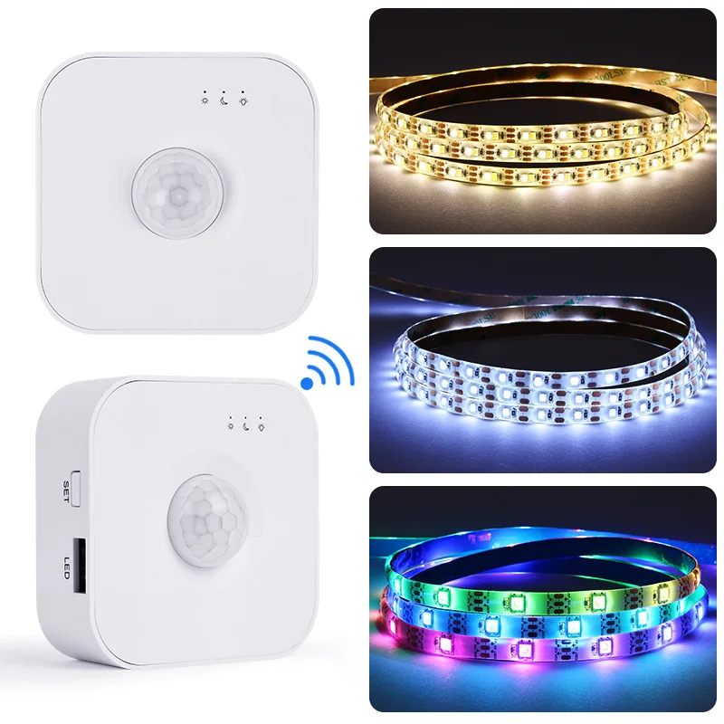 

Intelligent Led Human Body Induction Light Strip 5V Low Voltage Battery Box Set Magnetic Suction Wardrobe Lamp Belt 2835