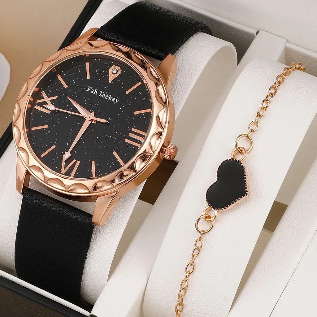 New 2PCS Watch Set Women Luxury Fashion Ladies Rose Gold Quartz Wristwatches Magnet Strap Women Ladies Leather Watches Reloj
New 2PCS Watch Set Women Luxury Fashion Ladies Rose Gold Quartz Wristwatches Magnet Strap Women Ladies Leather Watches Reloj