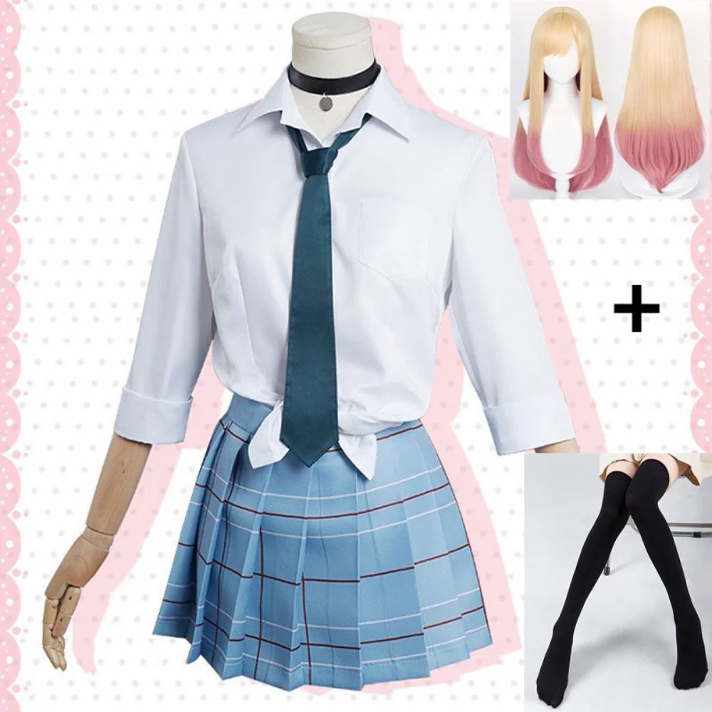 Japanese Cartoon Manga Changing Figure Fall In Love Cosplay Costume Kitagawa Marin School Uniform Wig Short Skirt Party Suit
Japanese Cartoon Manga Changing Figure Fall In Love Cosplay Costume Kitagawa Marin School Uniform Wig Short Skirt Party Suit