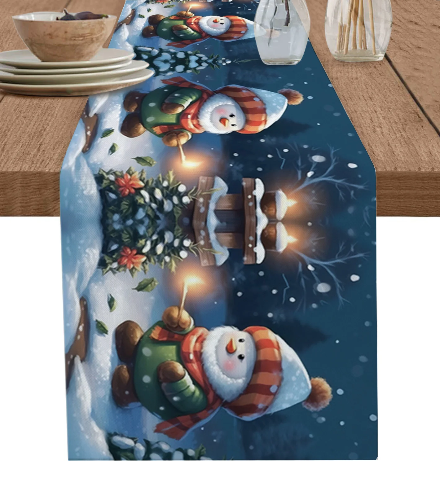 Christmas Snowman Christmas Tree Table Runner Christmas Decoration Tablecloth Wedding Party Decor Table Cover
Christmas Snowman Christmas Tree Table Runner Christmas Decoration Tablecloth Wedding Party Decor Table Cover