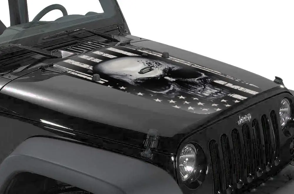 Car-Gear Hood Graphics Kit 3M Vinyl Decal Wrap Compatible with Jeep Wrangler 2007-2018 - Subdued Line Skulls
Car-Gear Hood Graphics Kit 3M Vinyl Decal Wrap Compatible with Jeep Wrangler 2007-2018 - Subdued Line Skulls