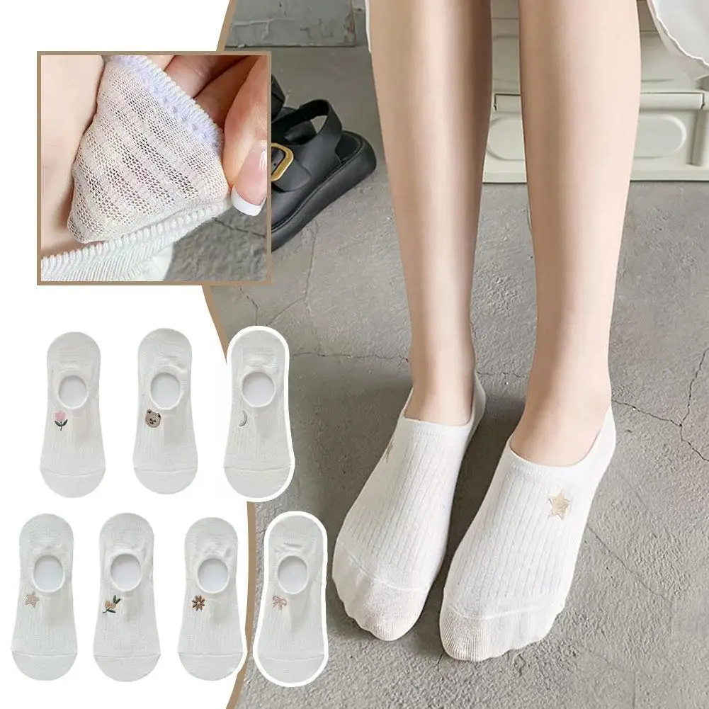 Cotton Women's White Boat Socks Cartoon Pattern Flower Breathable Casual Sock Socks Ankle Summer Short Cute Happy H9n1
Cotton Women's White Boat Socks Cartoon Pattern Flower Breathable Casual Sock Socks Ankle Summer Short Cute Happy H9n1