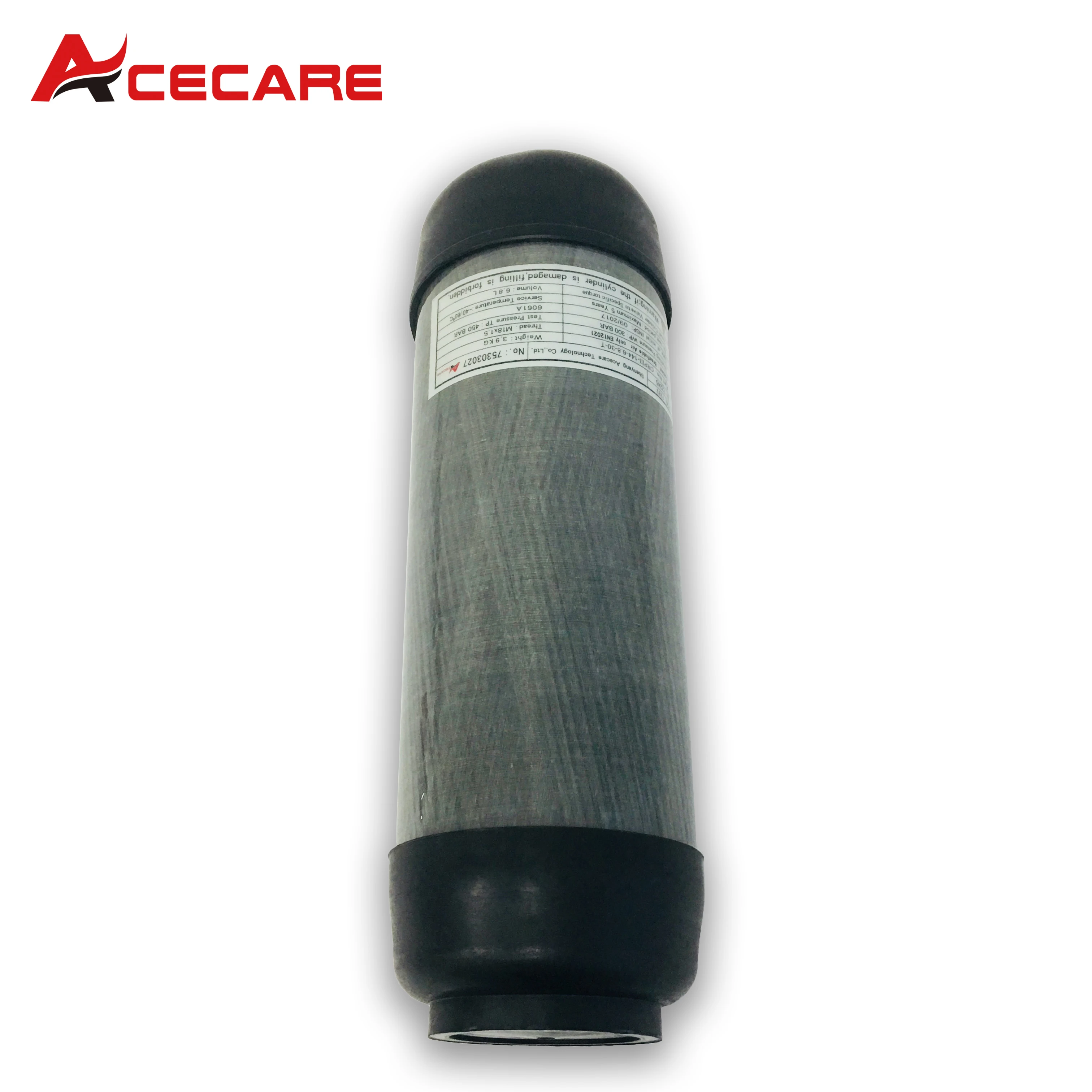 

ACECARE 6.8L CE Compressed Air Tank HPA 30Mpa 300Bar 4500Psi With Rubber Boots For Scuba Diving