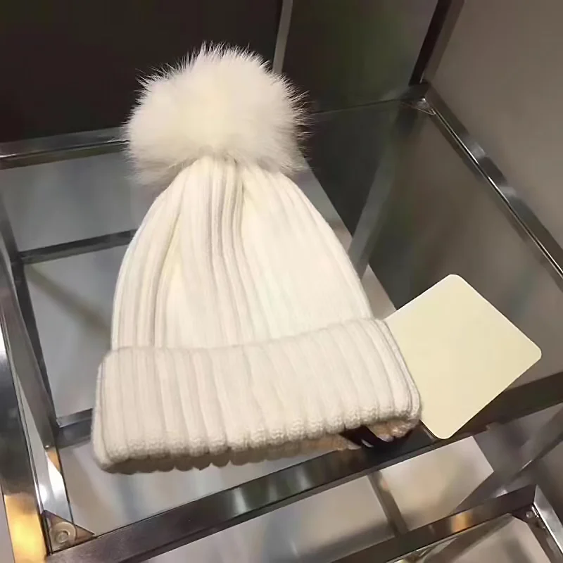 Women Knitted Wool Skullies Hat Neutrals Beanies With Real Fox Fur Cashmere Flanging Stripe Warm Leisure Trendy Beanies Hats
Women Knitted Wool Skullies Hat Neutrals Beanies With Real Fox Fur Cashmere Flanging Stripe Warm Leisure Trendy Beanies Hats