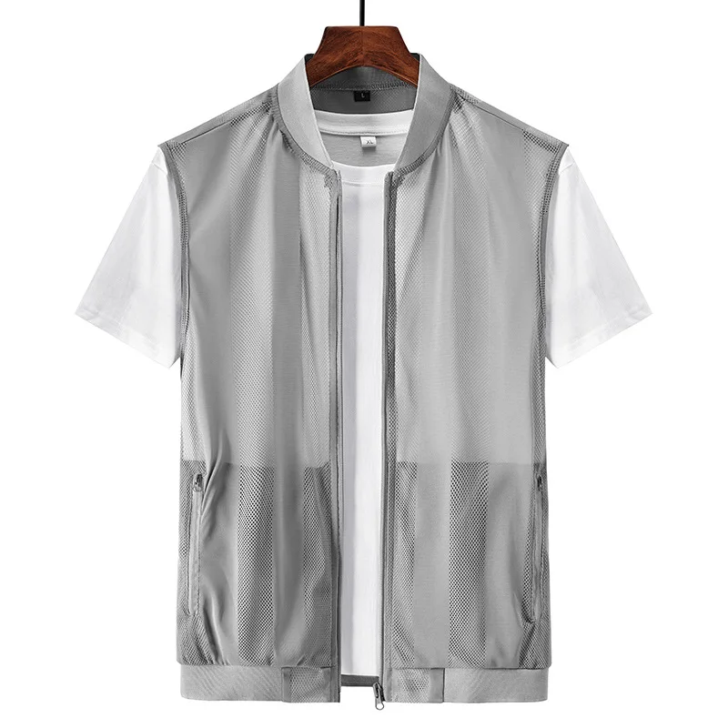 Mens Mesh Fishing Vests Multi-pocket Men Quick Drying Stripe Skin Clothes Hiking VestSummer Outdoor Work Big Size Zipper Jacket
Mens Mesh Fishing Vests Multi-pocket Men Quick Drying Stripe Skin Clothes Hiking VestSummer Outdoor Work Big Size Zipper Jacket