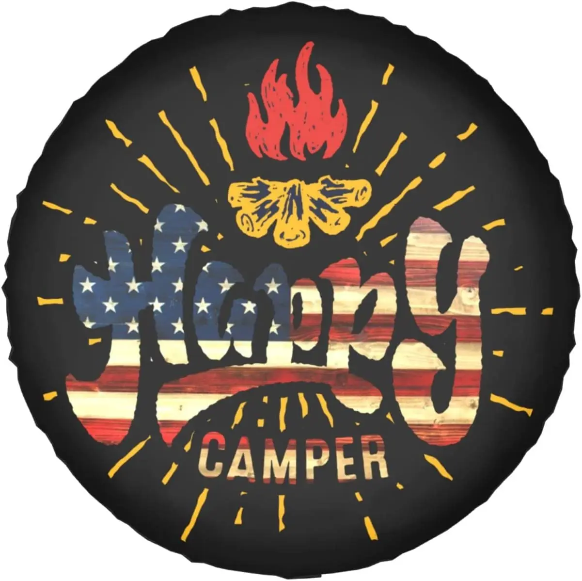 Royneld Spare Tire Cover Black Happy Camper RV Tire Covers Protectors Weatherproof Spare Tire Wheel Cover for Car Trailer SUV Tr
Royneld Spare Tire Cover Black Happy Camper RV Tire Covers Protectors Weatherproof Spare Tire Wheel Cover for Car Trailer SUV Tr