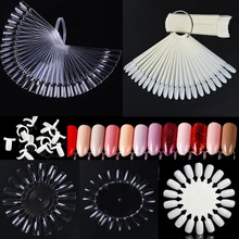 False Nail Tips Color Card Practice Display Showing Shelf Buckle Ring Manicure Acrylic UV Gel Polish Nail Art Practice tool