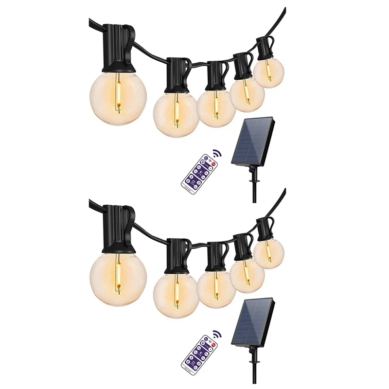 Remote Control G40 Solar Powered Outdoor Patio Globe String Lights Bistro Yard Decoration 9.5M 50 Bulbs
Remote Control G40 Solar Powered Outdoor Patio Globe String Lights Bistro Yard Decoration 9.5M 50 Bulbs