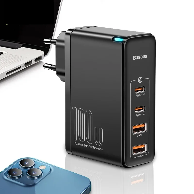 Baseus 100W GaN USB C Charger Quick Charge 4.0 QC 3.0 Type C PD Fast Chagring For iPhone 12 Samsung Xiaomi Macbook Phone Charger
Baseus 100W GaN USB C Charger Quick Charge 4.0 QC 3.0 Type C PD Fast Chagring For iPhone 12 Samsung Xiaomi Macbook Phone Charger