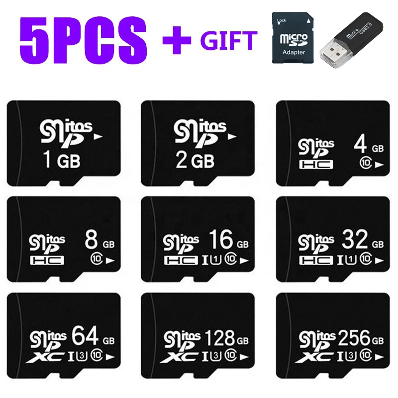 

5PCS SD Card Class10 128/256GB/512GB carte sd memoria 32GB 64GB 16G Micro TF Flash Card 8G 4GB 2GB 1GB Memory Card for Tablet PC