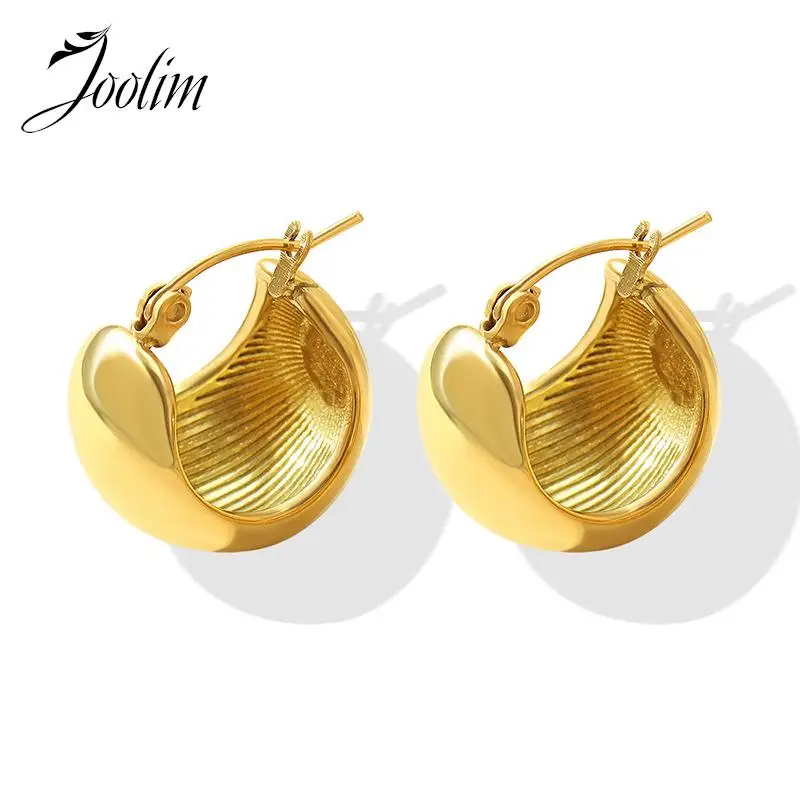 Joolim Jewelry High End Pvd Wholesale Tarnish Free Simple Smooth C-shaped Hoop Stainless Steel Earrings Designer For Women
Joolim Jewelry High End Pvd Wholesale Tarnish Free Simple Smooth C-shaped Hoop Stainless Steel Earrings Designer For Women