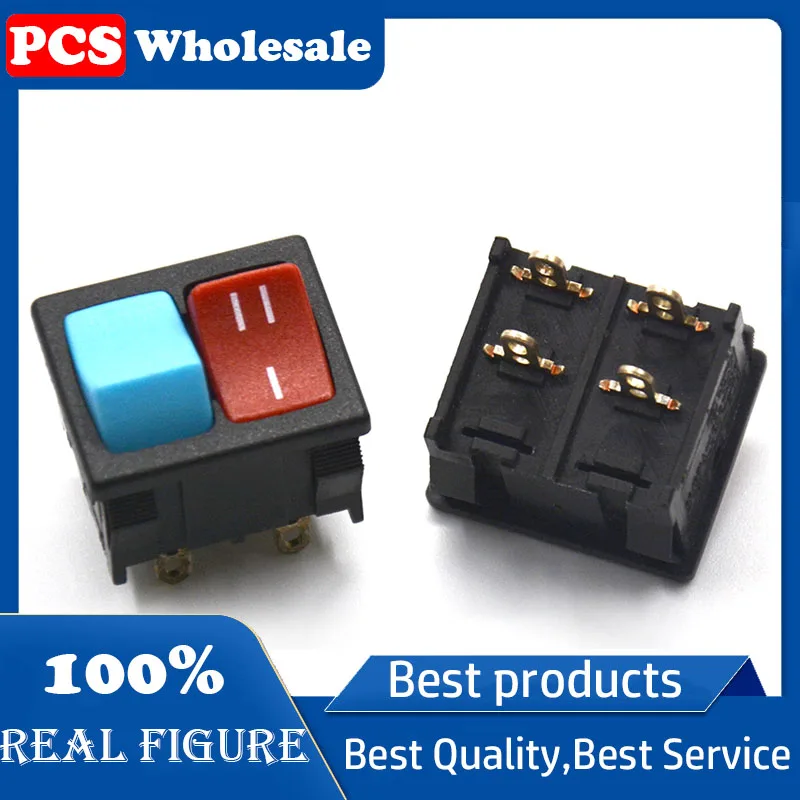 Imported double switch 21 * 24 mm double button 6A/250V 10A/125V Red on-off Blue since the reset unilateral
Imported double switch 21 * 24 mm double button 6A/250V 10A/125V Red on-off Blue since the reset unilateral