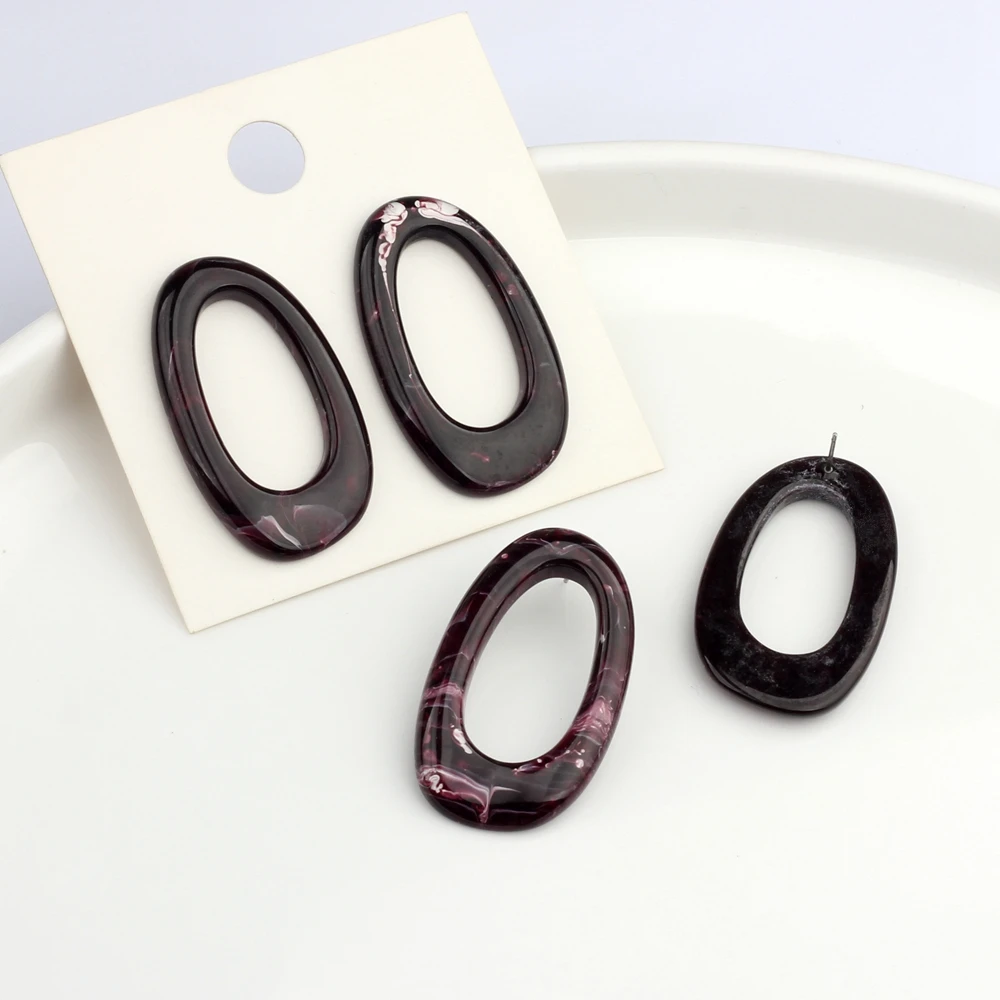 Simple Fashion Acetate Resin Geometric Exaggerated Hollow Oval Shape Earrings For Girl Women Gift
Simple Fashion Acetate Resin Geometric Exaggerated Hollow Oval Shape Earrings For Girl Women Gift