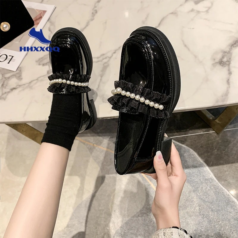 2022 New Mary Janes Women's Flat Shoes Ladies Pearl Loafers for Women Platform Shoes Lolita Shoes Black Fashion Cute Shoes 
2022 New Mary Janes Women's Flat Shoes Ladies Pearl Loafers for Women Platform Shoes Lolita Shoes Black Fashion Cute Shoes