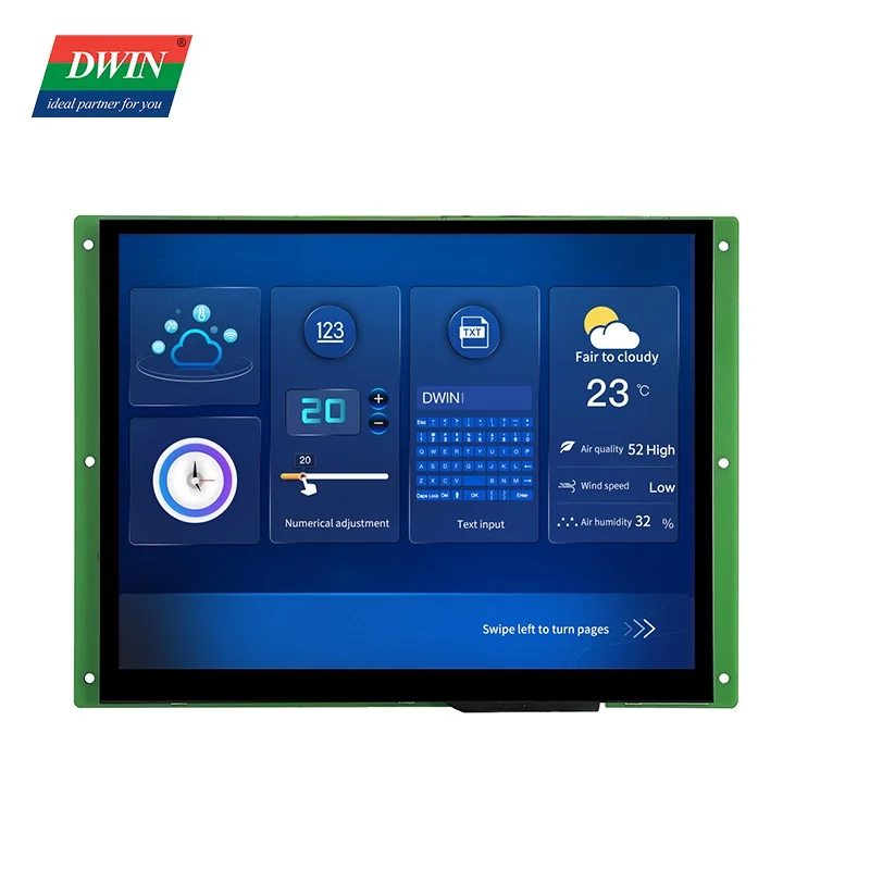DWIN 9.7 Inch 1024*768 HMI TOUCH SCREEN LCD PANEL Smart LCD Module Uart Display TFT Display Module
DWIN 9.7 Inch 1024*768 HMI TOUCH SCREEN LCD PANEL Smart LCD Module Uart Display TFT Display Module