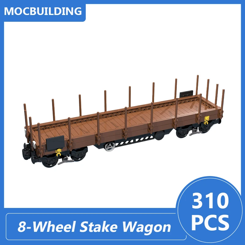 8-Wheel Stake Wagon Brown 9 Studs Wide Model Moc Building Blocks Diy Assemble Bricks Train Series Xmas Kids Toys Gifts 310PCS
8-Wheel Stake Wagon Brown 9 Studs Wide Model Moc Building Blocks Diy Assemble Bricks Train Series Xmas Kids Toys Gifts 310PCS