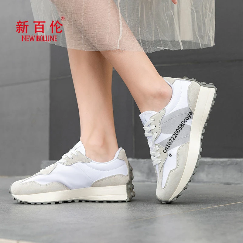 

2022 NEW BOLUNE 327Leisure outdoor running fitness retro N-word shoes men's and women's light shock absorbing sports shoes