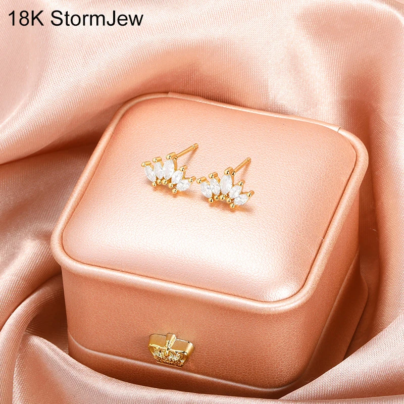Gold Crown Stud Earrings For Women Girl Stainless Steel Zircon Earring Screw Back Ear Accessories Luxurious Jewelry Party Gift
Gold Crown Stud Earrings For Women Girl Stainless Steel Zircon Earring Screw Back Ear Accessories Luxurious Jewelry Party Gift