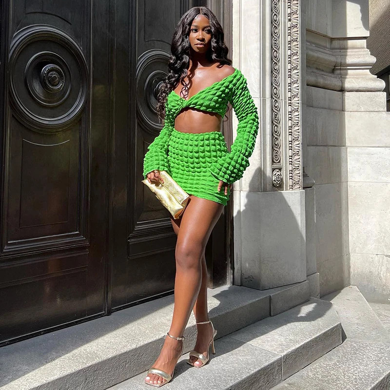 Y-L Solid Ruched Two Piece Set Women Autumn Elegant V-Neck Long Sleeve Crop Top+Skinny Skirts Matching Female Streetwear Outfits
Y-L Solid Ruched Two Piece Set Women Autumn Elegant V-Neck Long Sleeve Crop Top+Skinny Skirts Matching Female Streetwear Outfits