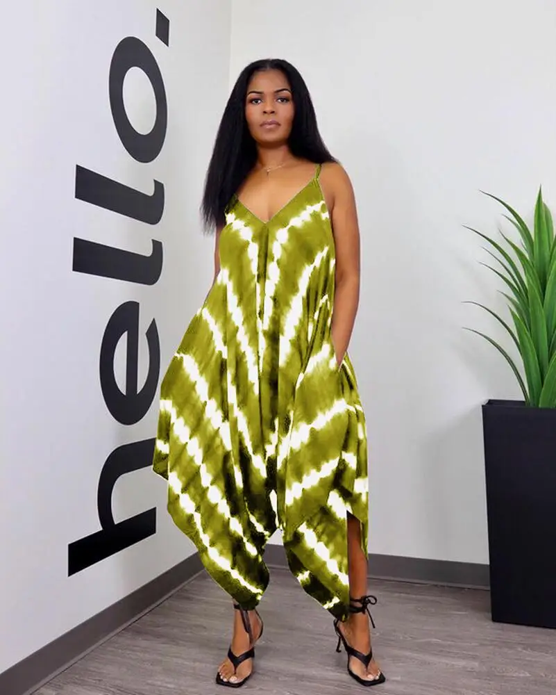 2022 Summer New Women's Fashion Print Loose and Comfortable Sexy Suspenders Striped Slits Big Pockets Holiday Casual Jumpsuit
2022 Summer New Women's Fashion Print Loose and Comfortable Sexy Suspenders Striped Slits Big Pockets Holiday Casual Jumpsuit