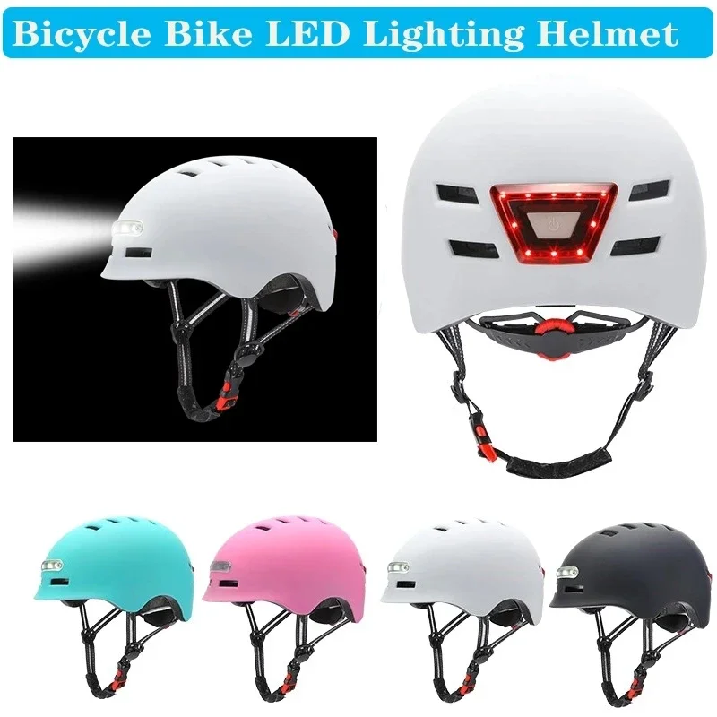 

Bicycle Cycling Helmet New upgraded version Warning Light Helmet Motorcycles Bike Electric Scooter Balance Car Casco Safety Cap