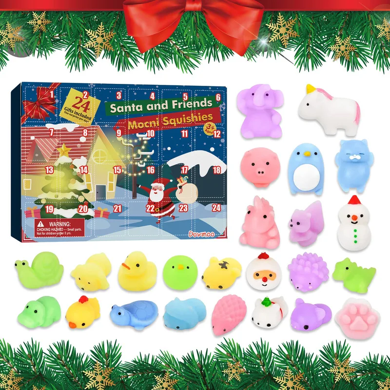24pcs Christmas Advent Calendar Toys Countdown Blind Box Kawaii Animal Snowman Rubber Stress Relief Festive Xmas Gift for Kids
24pcs Christmas Advent Calendar Toys Countdown Blind Box Kawaii Animal Snowman Rubber Stress Relief Festive Xmas Gift for Kids