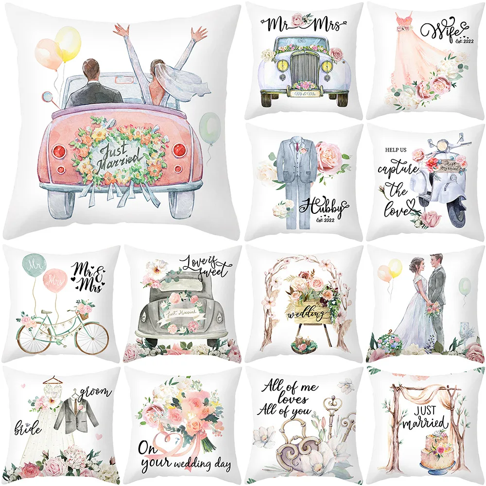 New Wedding Pillows Case Wedding Dress Car Floral Print Lovers Cushion Cover Sofa Couch Livingroom Home Decorative Throw Pillows
New Wedding Pillows Case Wedding Dress Car Floral Print Lovers Cushion Cover Sofa Couch Livingroom Home Decorative Throw Pillows