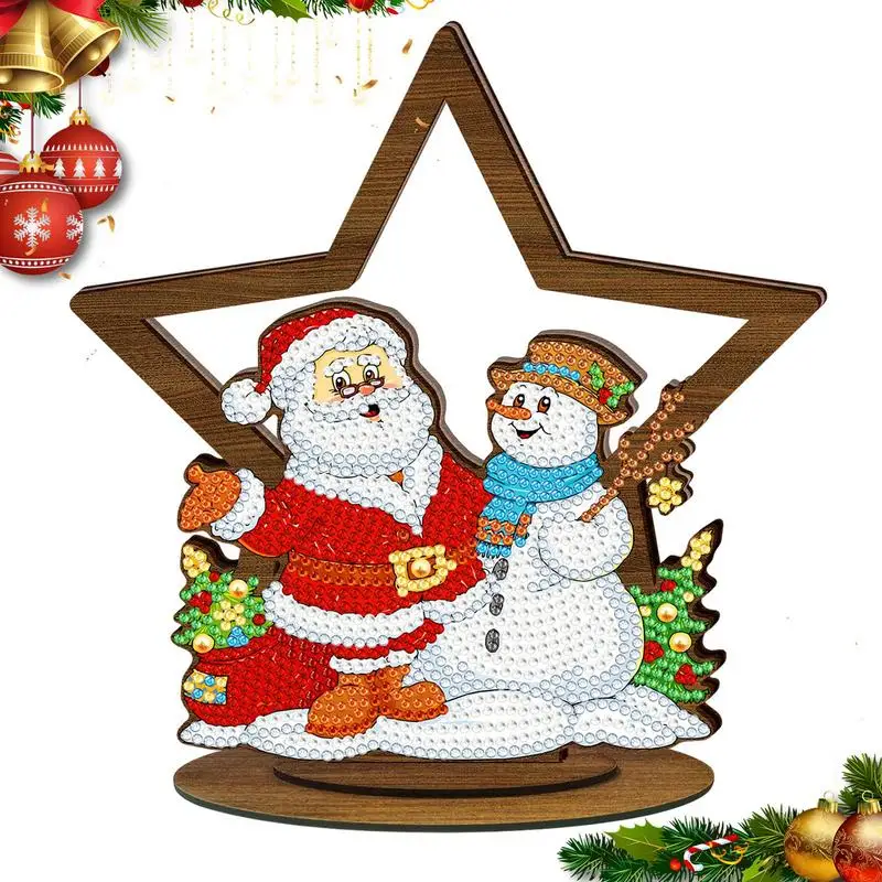 Christmas Diamonds Painting Ornaments Christmas Table Top Santa And Snowman Diamonds Painting Tabletop Wooden Pentagram Shape
Christmas Diamonds Painting Ornaments Christmas Table Top Santa And Snowman Diamonds Painting Tabletop Wooden Pentagram Shape