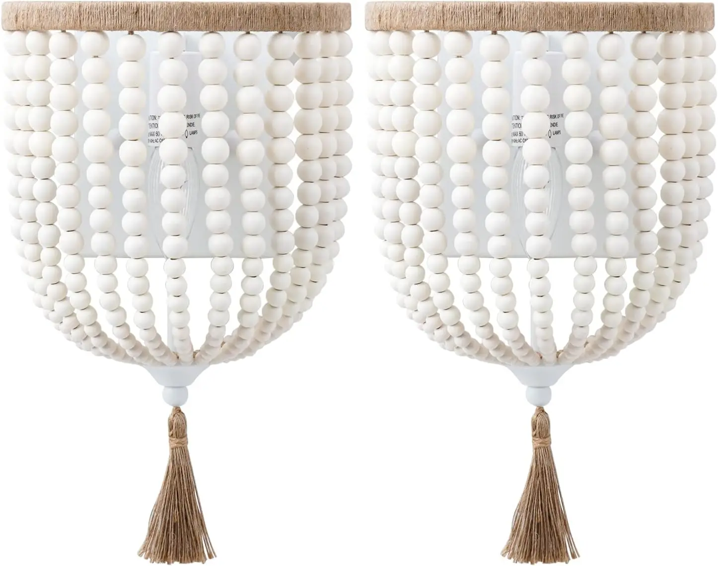 Wood Beaded Sconces Bedside Antique Rustic Sconce Lighting Fixture White Finishing for Bedroom, Hallway, Entryway, Passway, Ba
Wood Beaded Sconces Bedside Antique Rustic Sconce Lighting Fixture White Finishing for Bedroom, Hallway, Entryway, Passway, Ba