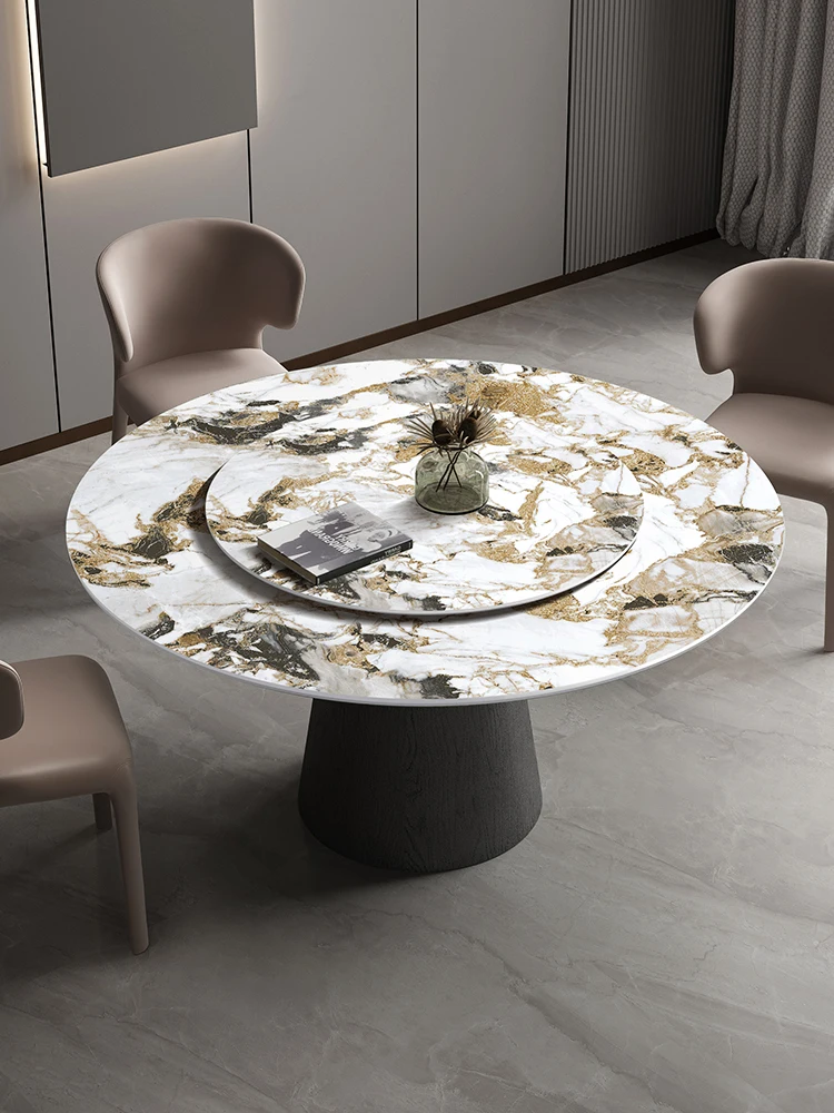 Italian Stone Plate Round Dining Tables and Chairs Set Household Small Apartment Simple Affordable Luxury Marble with Turntable
Italian Stone Plate Round Dining Tables and Chairs Set Household Small Apartment Simple Affordable Luxury Marble with Turntable