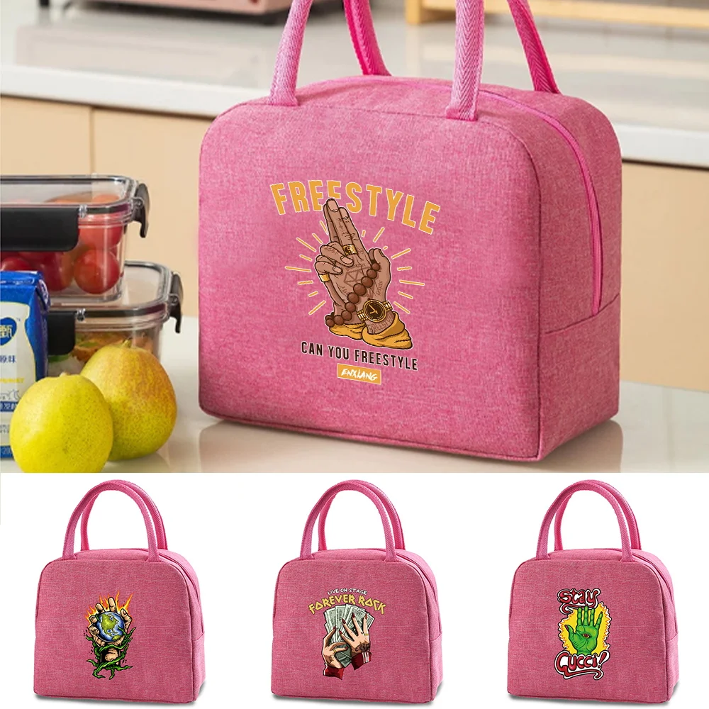 Children Lunch Bags Handbags Thermal Organizer Food Bag Travel Picnic Insulated Lunchbox Portable Cooler Pack Funny Hands Print
Children Lunch Bags Handbags Thermal Organizer Food Bag Travel Picnic Insulated Lunchbox Portable Cooler Pack Funny Hands Print