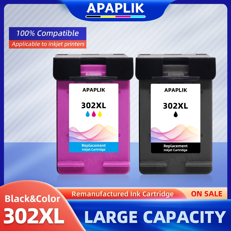 APAPLIK Remanufactured For HP 302 Ink Cartridge For HP302 XL Ink Cartridge Deskjet 1110 1111 1112 2130 2131 4511 3833 5220
APAPLIK Remanufactured For HP 302 Ink Cartridge For HP302 XL Ink Cartridge Deskjet 1110 1111 1112 2130 2131 4511 3833 5220