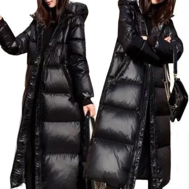 2022New Glossy Parka Coat Women's 2021 Fashion Thicken Winter Hooded Loose Long Jacket Female Windproof Rainproof Warm Outwe
2022New Glossy Parka Coat Women's 2021 Fashion Thicken Winter Hooded Loose Long Jacket Female Windproof Rainproof Warm Outwe