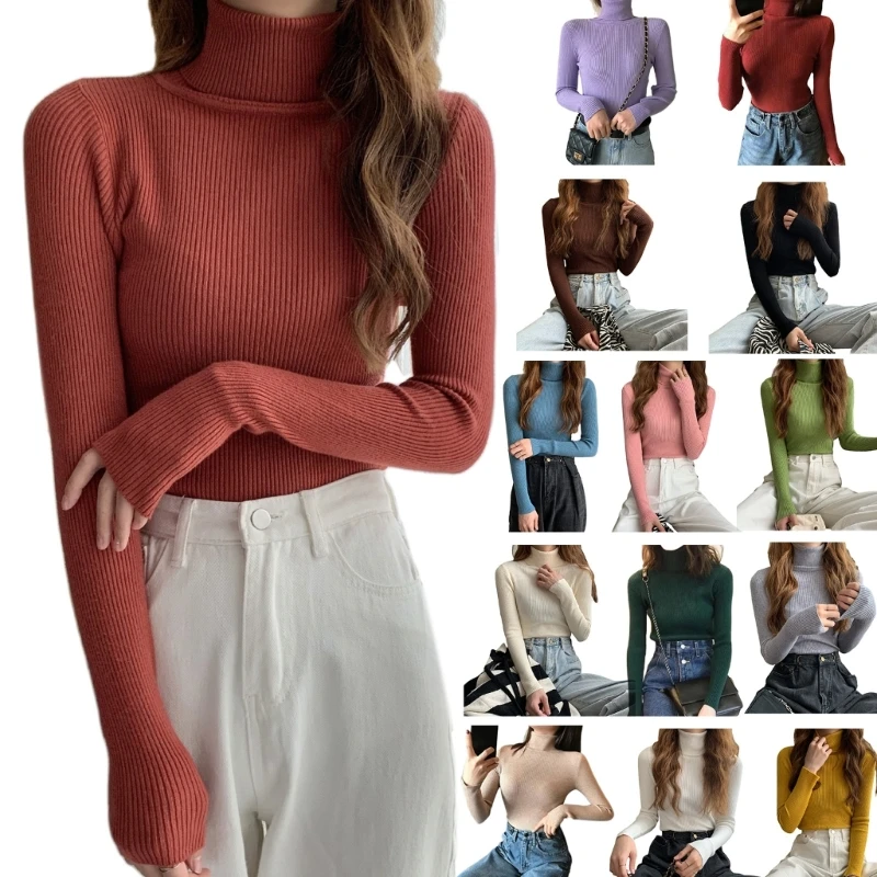 L5YD осенние пуловеры с воротником-хомутом свитер женский зимний теплый многоцветный ребристый вязаный однотонный базовый джемпер с длинным...
L5YD осенние пуловеры с воротником-хомутом свитер женский зимний теплый многоцветный ребристый вязаный однотонный базовый джемпер с длинным...