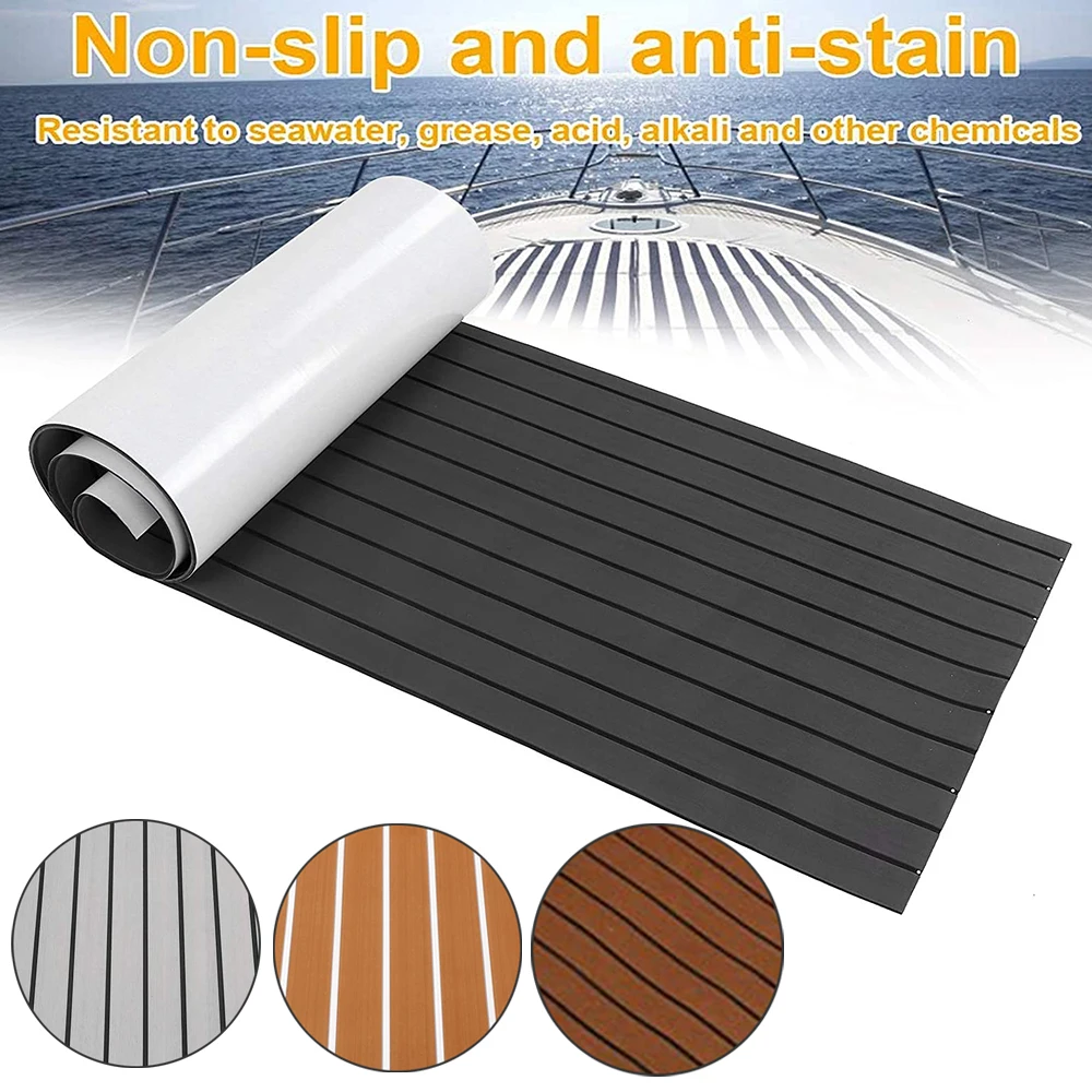 2400x550x5mm EVA Foam Faux Teak Boat Decking Mat Brown Deck Sheet Yacht Flooring Anti Skid Mat Self Adhesive Vehicle Pad
2400x550x5mm EVA Foam Faux Teak Boat Decking Mat Brown Deck Sheet Yacht Flooring Anti Skid Mat Self Adhesive Vehicle Pad