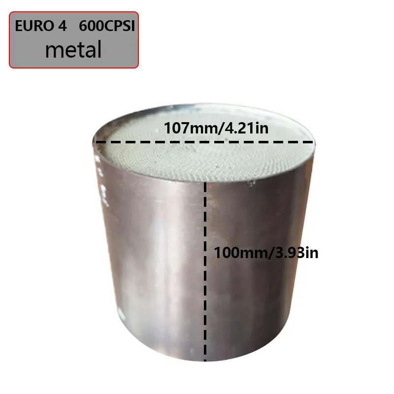 

Catalytic Converter Exhaust High Flow Universal 107*100MM Euro 4 600Cpsi Metal Honeycomb Substrate Catalyst For Cars