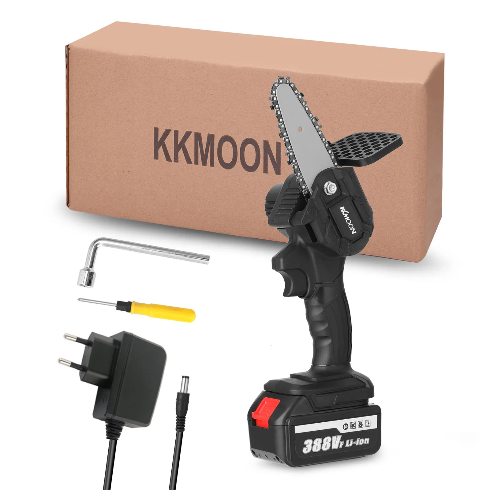88VF /388VF 21V Electric Chainsaw Small Wood Chainsaw Brush Motor One-handed Woodworking Tool for Garden Orchard Power Tools
88VF /388VF 21V Electric Chainsaw Small Wood Chainsaw Brush Motor One-handed Woodworking Tool for Garden Orchard Power Tools