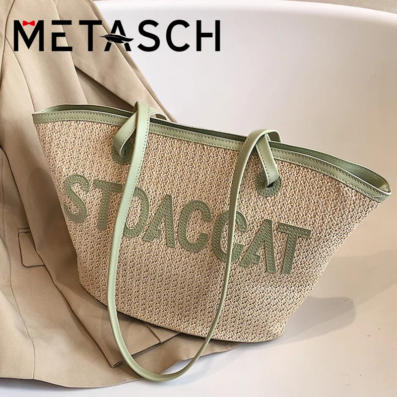 METASCH Casual Bag Women 2022 New Fashion Summer Shoulder Women Bag Large Capacity Versatile Straw Bucket Bag Tote Bag Beach Bag
METASCH Casual Bag Women 2022 New Fashion Summer Shoulder Women Bag Large Capacity Versatile Straw Bucket Bag Tote Bag Beach Bag