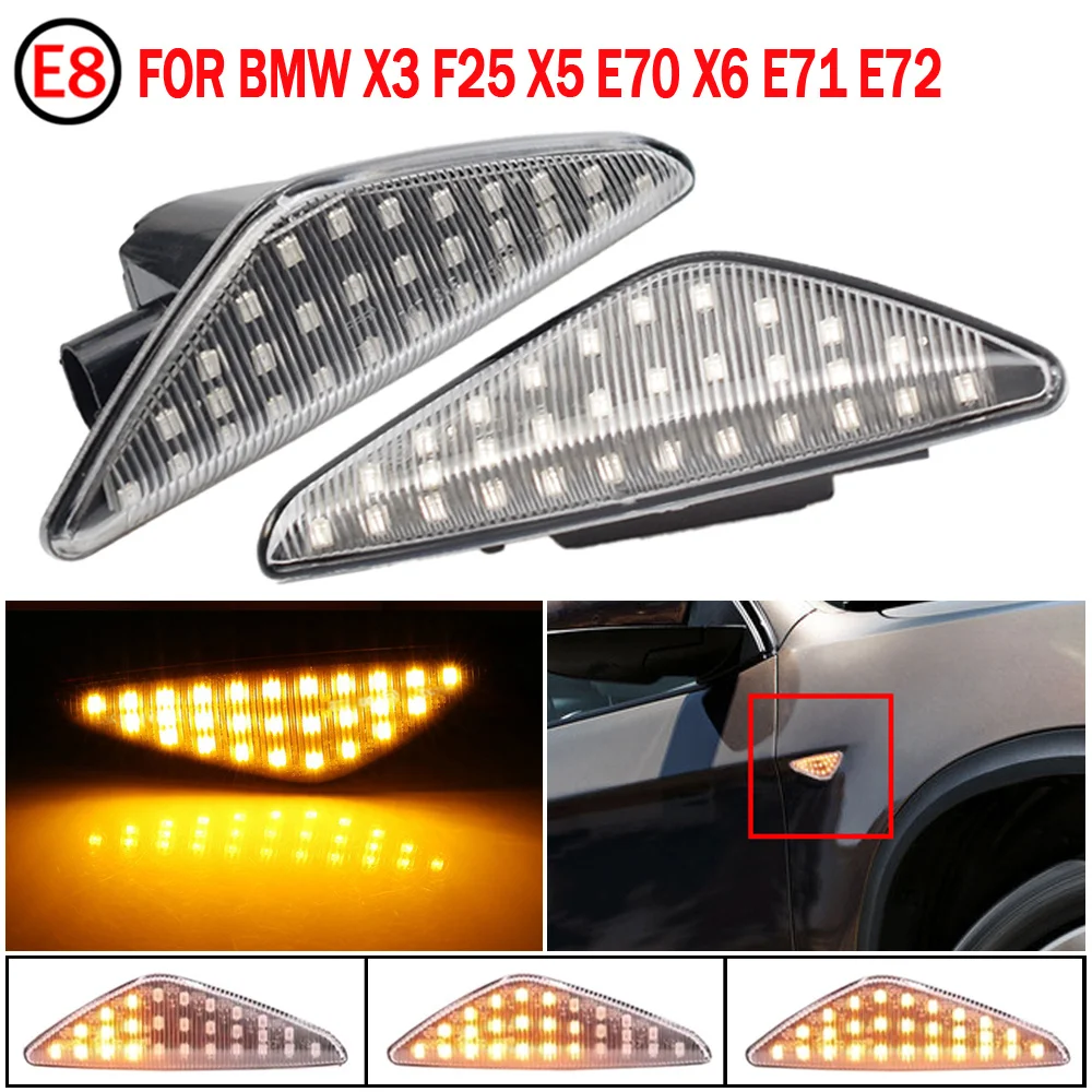 For BMW X3 F25 X5 E70 X6 E71 E72 2008-2014 LED Dynamic Turn Signal Light Side Fender Marker Lamp Sequential Indicator Blinker
For BMW X3 F25 X5 E70 X6 E71 E72 2008-2014 LED Dynamic Turn Signal Light Side Fender Marker Lamp Sequential Indicator Blinker