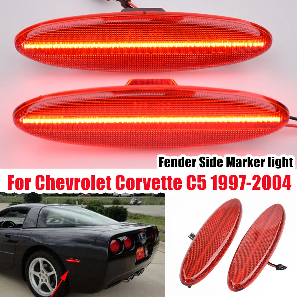 2x Fits For Chevrolet Chevy Corvette C5 1997-2004 Red Lens Rear Red Led Fender Side Marker Lights
2x Fits For Chevrolet Chevy Corvette C5 1997-2004 Red Lens Rear Red Led Fender Side Marker Lights