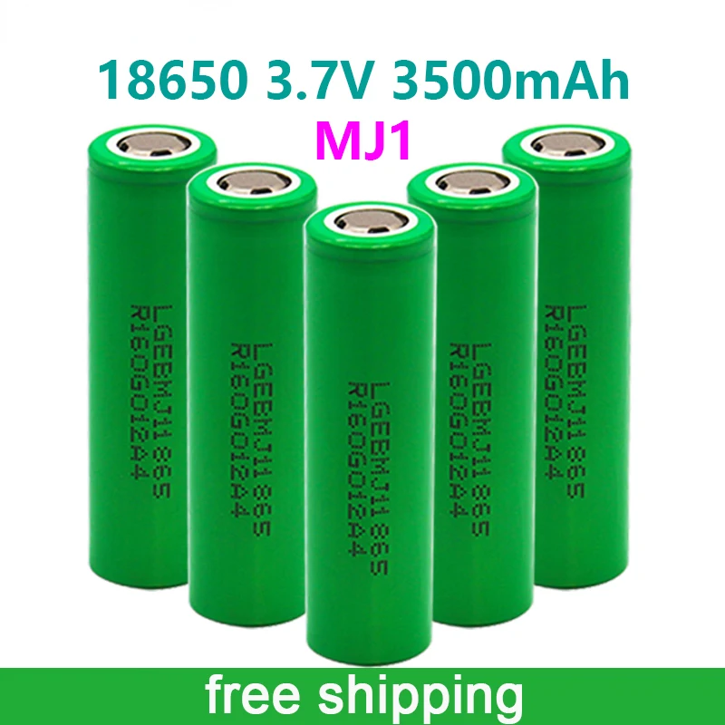 

18650Battery High Quality MJ1 3.7v 3500mah 18650Lithium Rechargeable Battery for Flashlight Batteries for LG MJ1 3500mah Battery