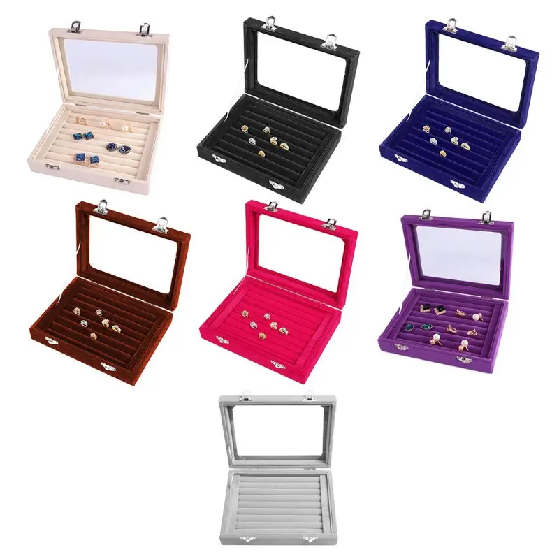 H55A Velvet Jewelry Rings Display Tray Earring Storage Case Jewelry Storage Box Makeup Organizer Storage Box
H55A Velvet Jewelry Rings Display Tray Earring Storage Case Jewelry Storage Box Makeup Organizer Storage Box