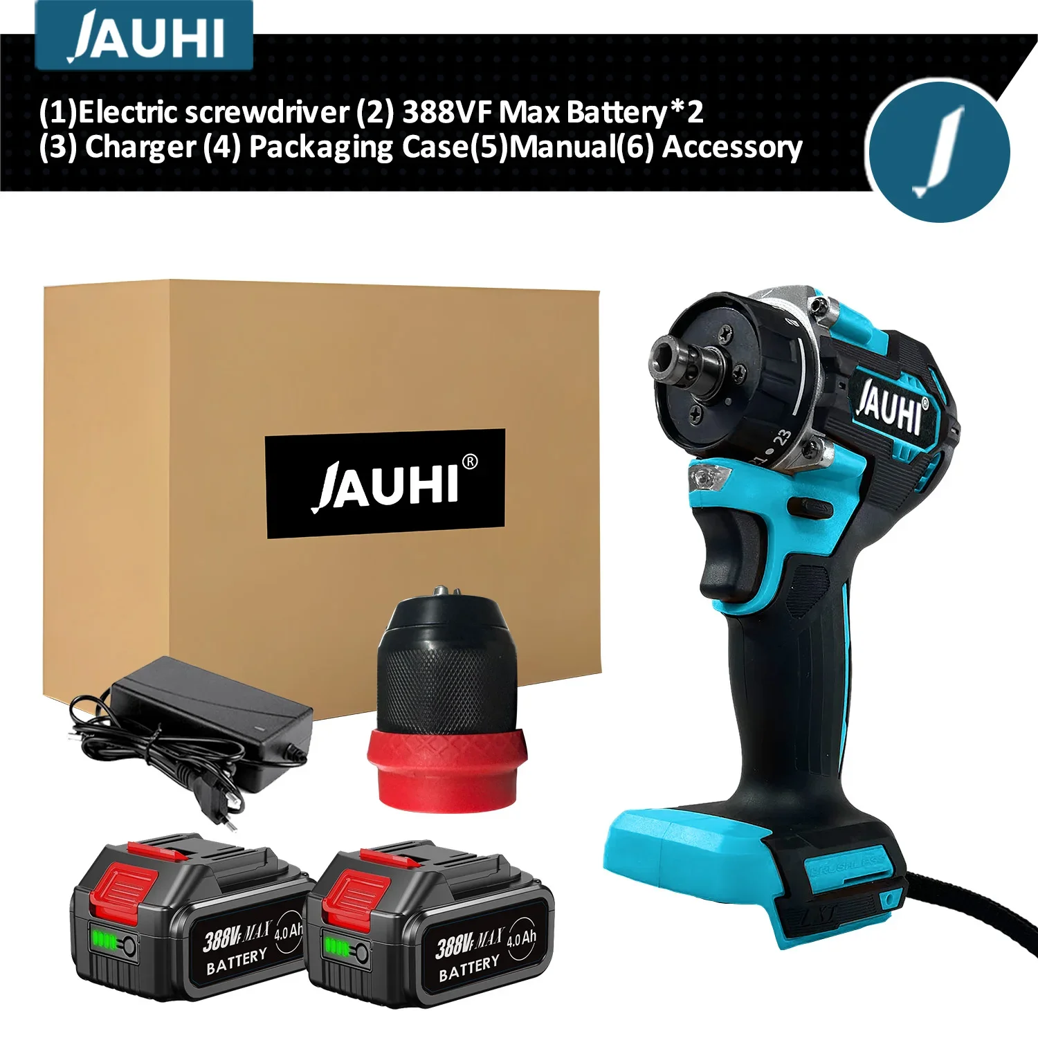 Беспроводной шуруповерт JAUHI 18В 2в1
Беспроводной шуруповерт JAUHI 18В 2в1