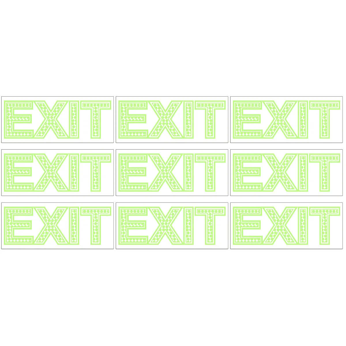 9 pcs Glowing Direction Indicator Stickers EXIT Warning Stickers Floor Guide Stickers
9 pcs Glowing Direction Indicator Stickers EXIT Warning Stickers Floor Guide Stickers