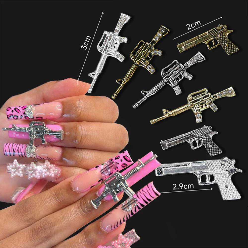 10Pcs Retro Punk G U N Alloy Nail Charms 21-30mm Extra Long Metal Firearms Jewelry 3D Rhinestones Cowboy G U N Nail Decor Parts#
10Pcs Retro Punk G U N Alloy Nail Charms 21-30mm Extra Long Metal Firearms Jewelry 3D Rhinestones Cowboy G U N Nail Decor Parts#