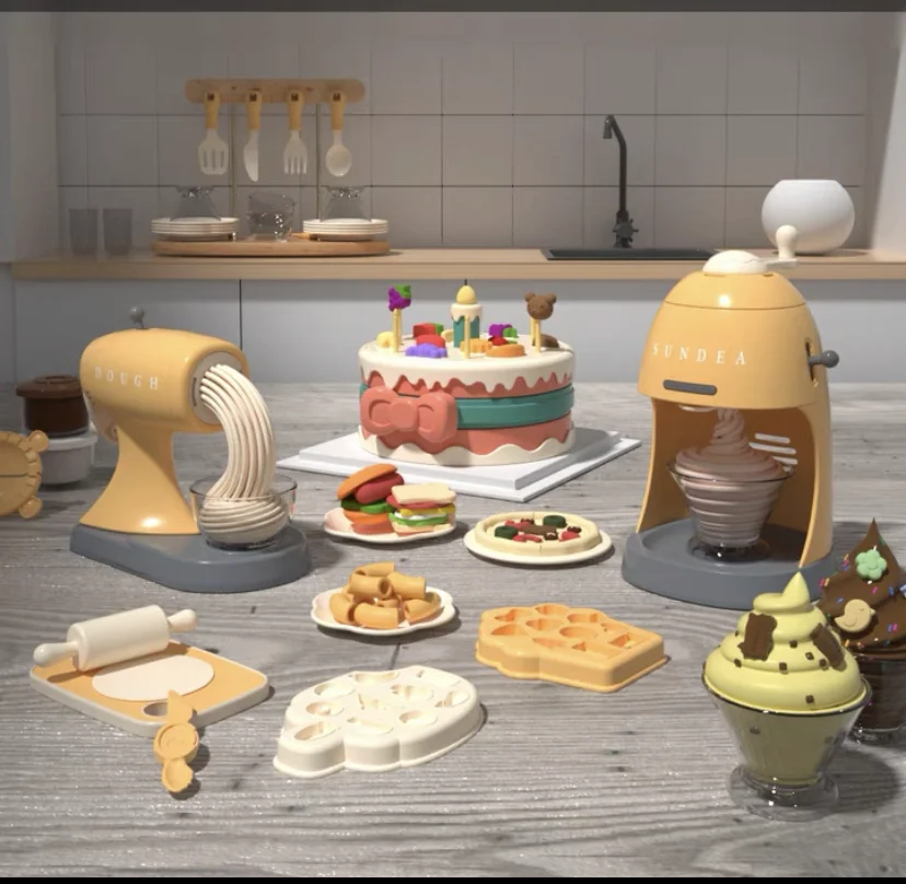 DIY Cake Ice Cream Noodle Toy Kids Pretend Play Toys Color Clay Playdough Machine Play House Kitchen Toys Set Children's Gifts
DIY Cake Ice Cream Noodle Toy Kids Pretend Play Toys Color Clay Playdough Machine Play House Kitchen Toys Set Children's Gifts