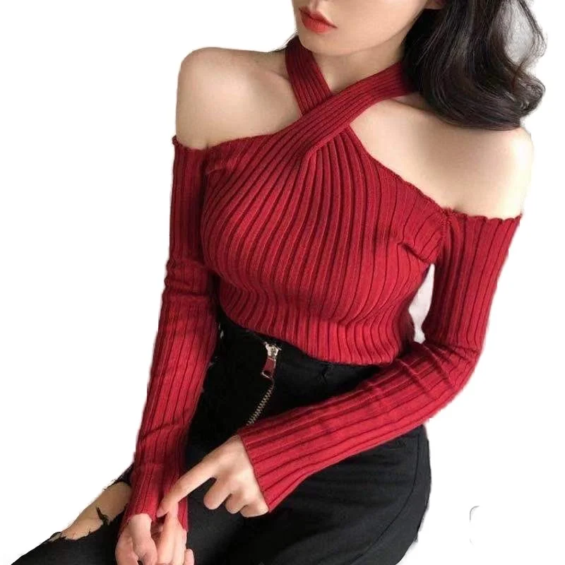 Summer Women Long Sleeve Heart Criss Cross Ribbed Knit Pull Sexy Sweater Cold Shoulder Off Top Femme Pullover Clothes Jersey
Summer Women Long Sleeve Heart Criss Cross Ribbed Knit Pull Sexy Sweater Cold Shoulder Off Top Femme Pullover Clothes Jersey