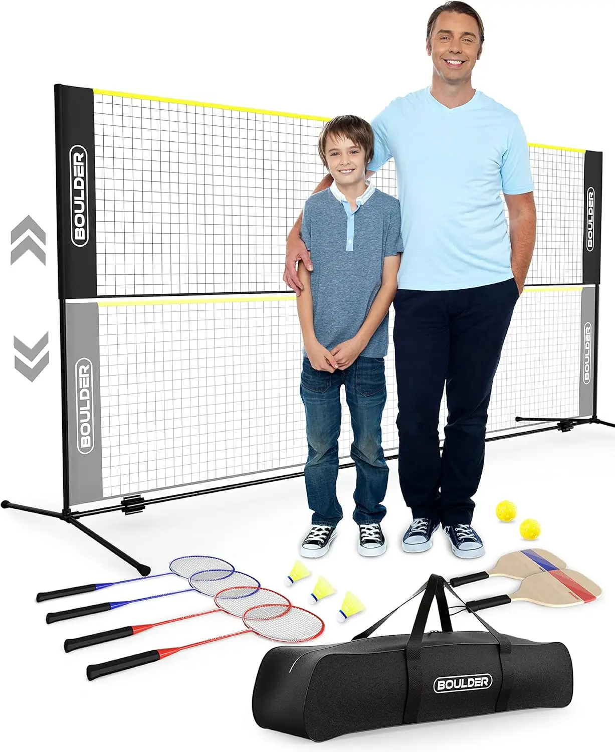 Sports Pickleball Paddles & Badminton Set for Backyard - Includes 4 Rackets, 2 Pickleball Paddles, 3 Shuttlecocks, 2 Pickleb
Sports Pickleball Paddles & Badminton Set for Backyard - Includes 4 Rackets, 2 Pickleball Paddles, 3 Shuttlecocks, 2 Pickleb