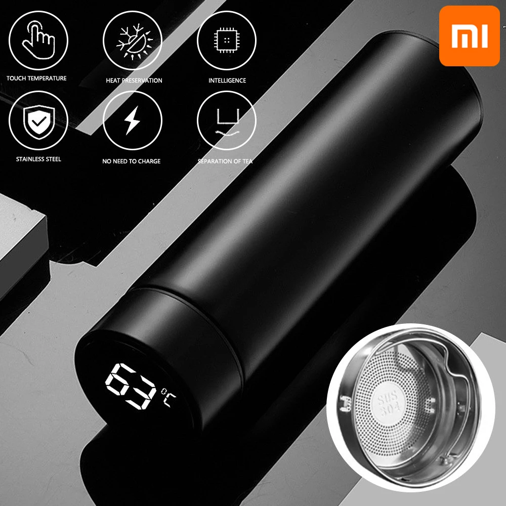 Xiaomi Smart Vacuum Water Cup 304 Stainless Steel Temperature Display Cup Business Gift in-Car Thermos Portable Bottles
Xiaomi Smart Vacuum Water Cup 304 Stainless Steel Temperature Display Cup Business Gift in-Car Thermos Portable Bottles